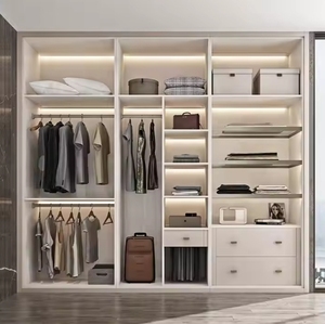 Fabricant de premier plan, armoire de rangement pour vêtements en verre de style luxueux, armoire moderne en mélamine, chambre à coucher, dressing sur mesure - Product Image 3
