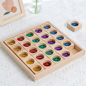 Blocchi da Costruzione in Acrilico ad Alta Trasparenza, Cubo <span class=keywords><strong>Puzzle</strong></span> Educativo per Bambini, Cubo di Cristallo Arcobaleno Traslucido - Product Image 4