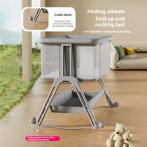 <span class=keywords><strong>Cuna</strong></span> Mecedora para Bebé con Altura Ajustable, <span class=keywords><strong>Cuna</strong></span> Colecho <span class=keywords><strong>Plegable</strong></span> y Portátil, Columpio para Bebé - Product Image 3