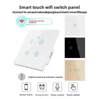 Interruptor de Panel Táctil de Vidrio Inteligente WiFi 10A EU con Control por Voz y Opción de Neutro para Importadores de Mediana a Gran Escala con Foco en Eficiencia Energética