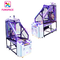 Funspace - Jeu de basket-ball d'intérieur pour enfants, machine de tir à monnayeur pour salle de jeux
