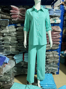 GX5051 ชุดเซ็ต 2 ชิ้น เสื้อแขนยาวและกางเกงเข้าชุด สไตล์สตรีทแฟชั่นสำหรับผู้หญิง คอลเลคชั่นฤดูใบไม้ร่วง Solid Trends - Product Image 2
