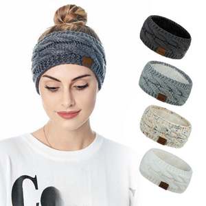 Factory Hot Selling Sports Face Wash Yoga Elastic Headwear Wide Edge Knitted Cross Women <strong>Headband</strong> - Product Image 1