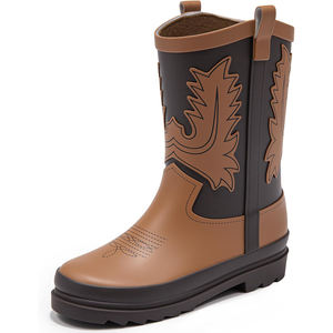 Bottes de pluie pour enfants style cowboy, bottes en <span class=keywords><strong>caoutchouc</strong></span> imperméables mi-<span class=keywords><strong>mollet</strong></span> antidérapantes pour garçons et filles, pour la boue, la ferme, le jardinage, vente en <span class=keywords><strong>gros</strong></span> - Product Image 3