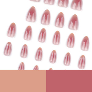 <span class=keywords><strong>Uñas</strong></span> Postizas de Color Rosa Degradado Chic 3862 <span class=keywords><strong>con</strong></span> Purpurina, <span class=keywords><strong>Uñas</strong></span> Postizas <span class=keywords><strong>Cortas</strong></span> en Forma de Almendra, <span class=keywords><strong>Uñas</strong></span> Artificiales para Dropshipping, Personalizables - Product Image 3