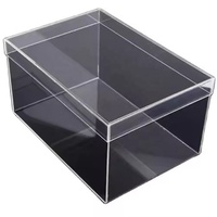 Boîte cadeau et présentoir en acrylique transparent/transparent de qualité supérieure avec couvercle organisateur d'emballage de mariage pour bijoux, cosmétiques et objets de collection
