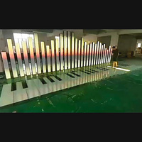 Plancher de danse interactif commercial mobile à LED magnétique 25m, dessus amovible et détachable, tapis de bonne qualité uniquement avec plexiglas