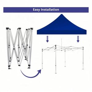 Bannière de tente personnalisable avec logo client et nom d'entreprise – Bannière de stand pour salons alimentaires, événements professionnels, marchés aux producteurs - Product Image 3