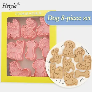 8 шт. 3D форма для выпечки печенья в виде собаки форма для печенья «сделай сам» мультяшная форма для выпечки инструменты для печенья на день рождения подарок инструменты для торта HS1091