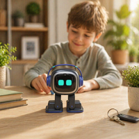 Robot Pendamping AI EMO: Pengenal Wajah dengan Ribuan Ekspresi, Asisten Suara Multibahasa, Dekorasi Meja