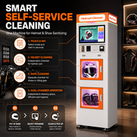 Machine de nettoyage automatique de casques de moto à double bac, distributeur automatique de nettoyage de casques