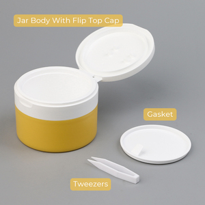 กระปุกใส่แผ่นสำลีทำความสะอาดผิวแบบกลม ผลิตจากพลาสติก PP ขนาด 200 กรัม 300 กรัม ออกแบบได้ตามต้องการ พร้อมที่คีบ - Product Image 5