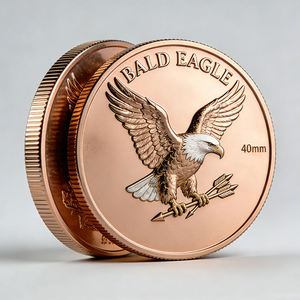 Pièce de monnaie souvenir en <span class=keywords><strong>cuivre</strong></span> massif de 1 once, design Aigle chauve majestueux de qualité supérieure, art en relief détaillé, élégant cadeau de collection - Product Image 3