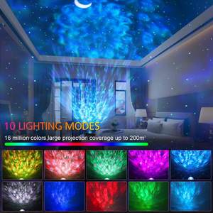 Lámpara de proyector inteligente para dormitorio de niños, luz Led nocturna para bebé, Estrella giratoria, altavoz - Product Image 4
