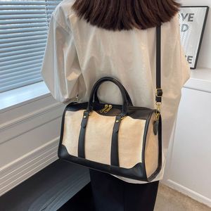 Latest Design <b>Canvas</b> Weekend Travel Crossbody Shoulder <b>Bag</b> <b>Large</b> Capacity Vintage Leather Travel Duffle <b>Bags</b> - Product Image 6