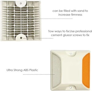 Marcatori Stradali Bianchi 4 Pollici Riflettenti ad Alta Intensità Prismatici LED Classificati IP68 Resistenti <span class=keywords><strong>per</strong></span> Avvertimento Stradale Senza Alimentazione - Product Image 3