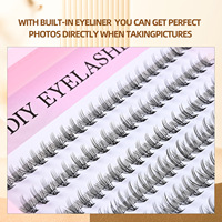Cils colorés doux 30P, naturels et faciles à poser, cils multicolores pour fêtes, outil de maquillage pour les yeux, cils russes bouclés