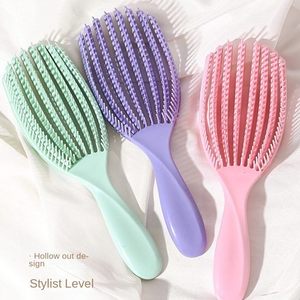 Cepillo Desenredante para Cabello de Mujer al por Mayor de Fábrica, con Logotipo Personalizado, Mango de Plástico Popular, Herramientas de Peinado - Product Image 3