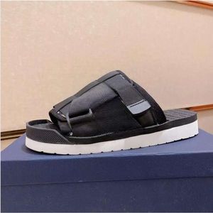 Luxury Designer Light Weight Fur Slipper Fashion <strong>Velcro</strong> Sandals Thick Sole Nylon Upper Open Toe Casual <strong>Men</strong> Summer Beach <strong>Shoes</strong> - Product Image 2