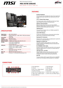 เมนบอร์ด AM5 <span class=keywords><strong>MSI</strong></span> MEG X670E GODLIKE รองรับ AMD Ryzen 7000ซีรีส์ใหม่ - Product Image 6