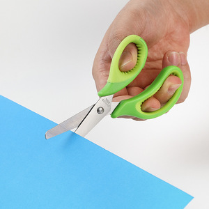 Stainless Steel <b>Scissors</b> 5.3 Inch Green Office <b>Scissors</b> For Paper Cutting Home <b>Kitchen</b> Use - Product Image 1