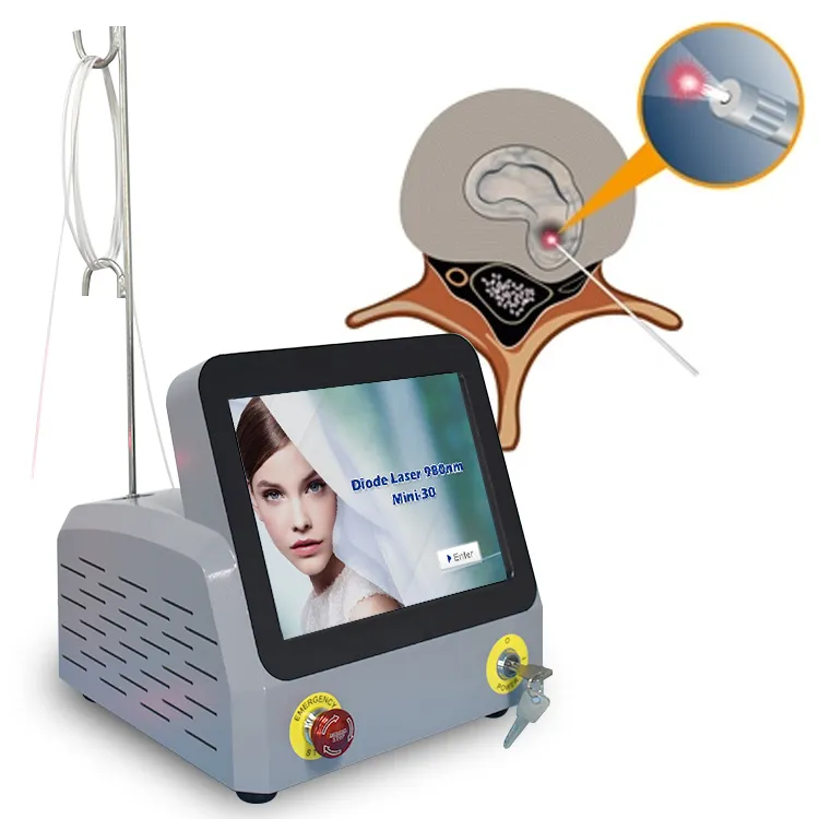 Диодный лазер 980 нм для хирургии геморроя, кожный EVLT PLDD, стоматологический, пластический хирургический, липолизный лазерный терапевтический прибор