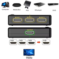 SYONG 4K x 2K 3 ports HD MI Switcher 3x1 HD MI Switch Box 4K30Hz 3 en 1 3 à 1 4K X 2K Ultra HD 3D 1080P