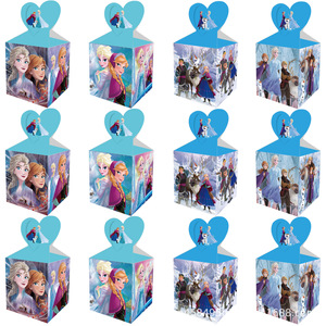 Nuevo diseño Personaliza la caja de regalo con mango impreso Niños Cumpleaños Baby shower Boda Evento Fiesta Favor Tema congelado Caja de dulces para chico - Product Image 3
