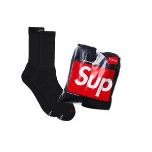 Hanes Crew <b>Socks</b> <b>Black</b> Cushion Men Women Sport <b>Socks</b> 4 Pairs - Product Image 1
