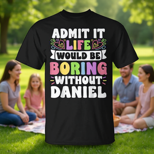 T-shirt personnalisé avec nom de Daniel, chemise personnalisée avec prénom, cadeau familial - Product Image 3