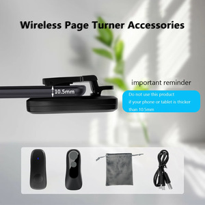 เครื่องพลิกหน้าไร้สายสำหรับเครื่องอ่านอีบุ๊ก Kindle รีโมทบลูทูธพร้อมคลิปหนีบและกระเป๋าพกพา - Product Image 2