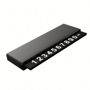 Plaque de stationnement automobile en métal de haute qualité - Panneau de signalisation de véhicule durable avec numéros et coordonnées réglables - Product Image 1