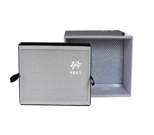 Caja de filtro de aire personalizada carcasa plisada H14 H13 filtro HEPA para sala limpia