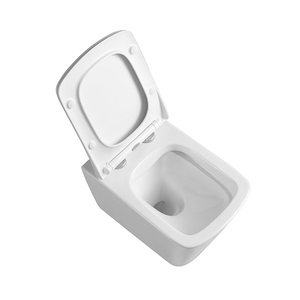 Inodoro <span class=keywords><strong>suspendido</strong></span> moderno de pared con diseño cuadrado y sin borde - Product Image 4