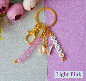 Llavero Personalizado con Iniciales y Mariposa <span class=keywords><strong>Transparente</strong></span> Estilo Boho para Uso Diario, Venta al Por Mayor - Product Image 6