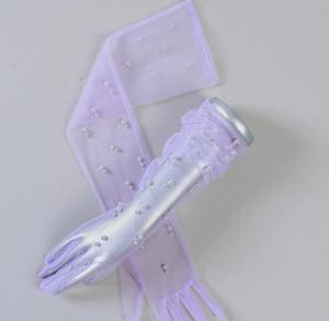Gants longs en Tulle perlés, couleur unie, <span class=keywords><strong>Transparent</strong></span>, Ultra mince, coude de mariée, à la mode, 2023 - Product Image 2