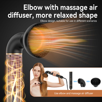 Brosse Sèche-Cheveux 7-en-1 OEM avec Moteur AC Plasma (>110 000 tr/min) - Multi-Styler Peigne à Air Chaud et Brosse Coiffante Tout-en-un pour Usage Domestique