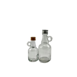 圣诞迷你小号50ml 100ml 用于样品酒威士忌伏特加烈酒包装透明空玻璃瓶 - Product Image 3