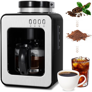 <span class=keywords><strong>Cafetière</strong></span> goutte à goutte 4 tasses Moulin intégré Intensité réglable Préparation rapide Conservation de la chaleur <span class=keywords><strong>Filtre</strong></span> <span class=keywords><strong>permanent</strong></span> anti-goutte - Product Image 4