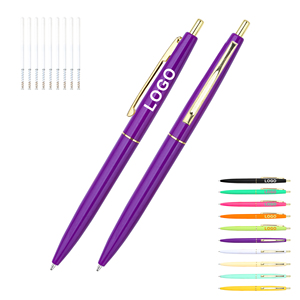 Elegant Pressed ABS Plastic Ball Pen 1.0mm Smooth Writing Custom Printed Logo Low Price Hotel Stationery Promotional Gift Pen - Product Image 2
