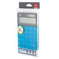 Deli E1589 Calculatrice de bureau légère Calculatrice à 12 chiffres en plastique