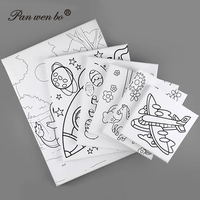 Kit de Pintura DIY Sobre Lienzo Panwenbo de 24*30cm con Pincel y Set de Arte Acrílico, Lienzo Estirado Preimpreso