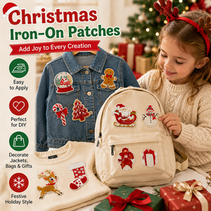 Ensemble de patchs brodés à thème Noël, nœuds papillon festifs, pour vestes décontractées et sacs à dos pour enfants, patchs de créateur - Product Image 3