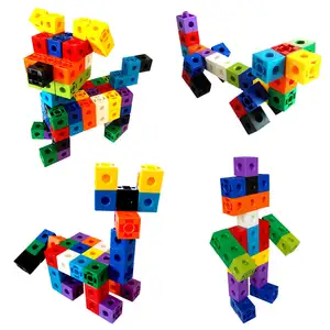 MB3 100pcs Recursos de Aprendizagem Plastic Snap Conectando Cubos de Ligação Ligação Cubos Conexão de Cubos