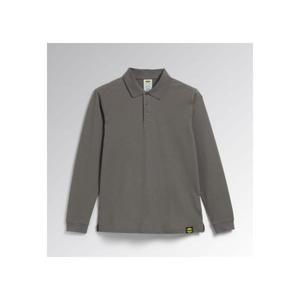DIADORA UTILITY-702,177954-75070/XL Polo de manga larga gris acero en algodón orgánico Piqué CAMISETAS Y POLOS DE TRABAJO - Product Image 1