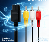 Câble AV N64, câble audio-vidéo N64 vers 3RCA, câble AV RCA de 1,8 m pour la connexion TV de la console de jeu Nintendo N64