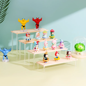 Acrylic bằng gỗ Riser Kệ hiển thị đứng gỗ Acrylic hiển thị kệ cho hàng thủ công hiển thị lưu trữ hiển thị bộ sưu tập - Product Image 4