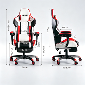 Sillas de Juego Rojas Baratas en Oferta, Diseño con Muestra Gratis, Buen Precio, Sillas de Oficina para Juegos al por Mayor - Product Image 5