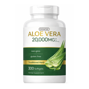 Cápsulas de extracto de aloe vera, suplemento natural de marca privada OEM, para el apoyo a la salud del estómago en adultos, 60 cápsulas - Product Image 1