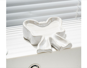 Jabonera <span class=keywords><strong>de</strong></span> Cerámica con Diseño <span class=keywords><strong>de</strong></span> Lazo, Escurridor para Baño, Creativa, <span class=keywords><strong>de</strong></span> Alta Gama, Lujo Ligero, para Lavabo, Estilo Transfronterizo - Product Image 5